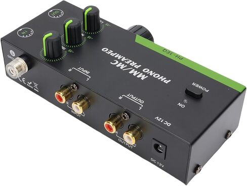 Asixxsix Phono Preamp، مضخم صوت القرص الدوار مع 3 نطاقات تعديل XLR مدخل الإخراج لـ MM MC (قابس أمريكي 100-240 فولت) in Kuwait
