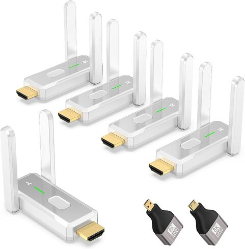 Wireless HDMI Transmitter and 4 Receivers 500 FT/150M + Wireless HDMI Transmitter and Receiver 328FT/100M in Saudi Arabia