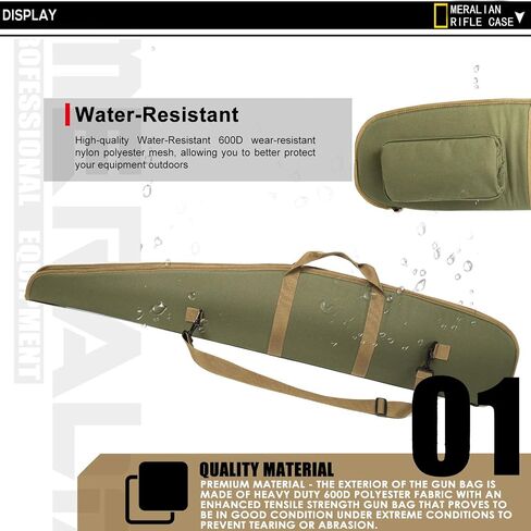 44/48/52 Inch Soft Rifle Case, Shotgun Case for Rifles | Water-Resistant Shotgun Carrying Bag for Firearm Storage, Transportation and Adjustable Shoulder Sling in Saudi Arabia