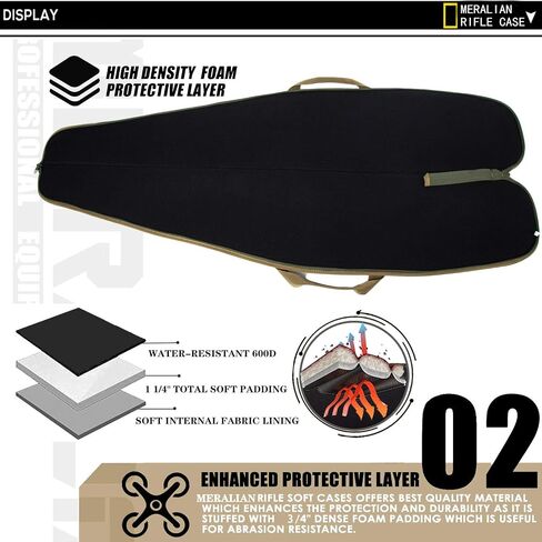 44/48/52 Inch Soft Rifle Case, Shotgun Case for Rifles | Water-Resistant Shotgun Carrying Bag for Firearm Storage, Transportation and Adjustable Shoulder Sling in Saudi Arabia