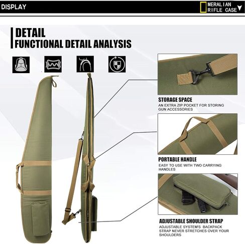 44/48/52 Inch Soft Rifle Case, Shotgun Case for Rifles | Water-Resistant Shotgun Carrying Bag for Firearm Storage, Transportation and Adjustable Shoulder Sling in Saudi Arabia
