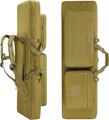 Gonex Double Rifle Case Soft Bag 36"/42'', Tactical Long Gun Backpack with Lockable YKK Zippers, Multi-Pocket Storage, 3-Way Carry, Durable Outdoor Gear Bag in Saudi Arabia