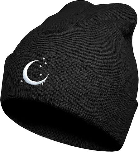 Funny Ghost Knit Beanie Hats for Men and Women, Black Goth Cool Winter Skull Knit Hat in Saudi Arabia