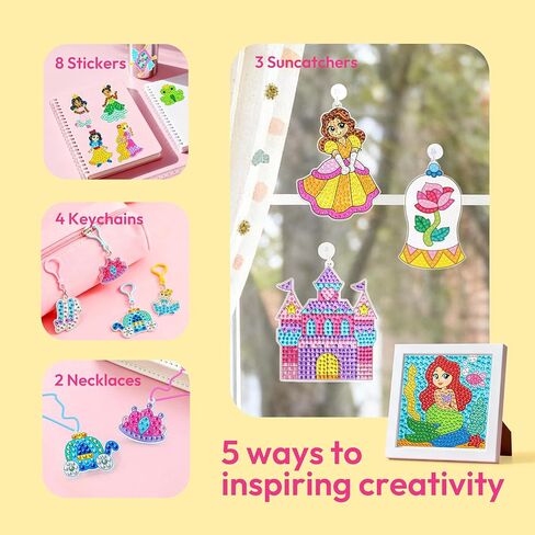 Klever Kits 16 Projects Gem Painting, Kids Diamond Gem Painting Kit with 5D Gem, Arts and Crafts for Girls Ages 6-12, Gem Craft Activities Kits, Premium Art Gift Ideas for Girls Ages 6, 7, 8+ in Kuwait