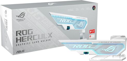 ASUS ROG Herculx GPU Anti-Sag Holder, Solid Zinc Alloy Construction, Easy Toolless Installation, Included Spirit Level, Adjustable Height, Wide Compatibility, Aura Sync RGB, 2 Year Warranty in Kuwait