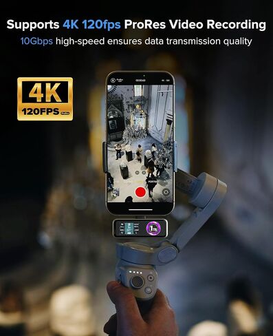 ZIKE Z791C Magnetic Portable SSD 1 TB, External SSD Built-in Fan, 4K 120fps ProRes Video Recording, USB3.2 Gen2 up to 990MB/s, Supports PD3.0 Port 27W Charging Compatible with iPhone 17/16/15 in Kuwait