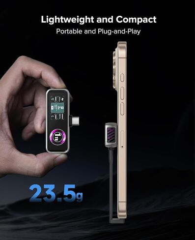 ZIKE Z791C Magnetic Portable SSD 1 TB, External SSD Built-in Fan, 4K 120fps ProRes Video Recording, USB3.2 Gen2 up to 990MB/s, Supports PD3.0 Port 27W Charging Compatible with iPhone 17/16/15 in Kuwait