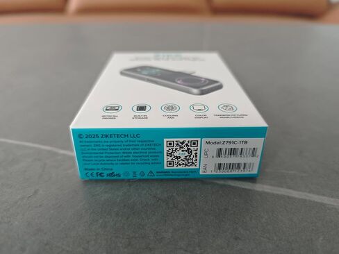 ZIKE Z791C Magnetic Portable SSD 1 TB, External SSD Built-in Fan, 4K 120fps ProRes Video Recording, USB3.2 Gen2 up to 990MB/s, Supports PD3.0 Port 27W Charging Compatible with iPhone 17/16/15 in Kuwait