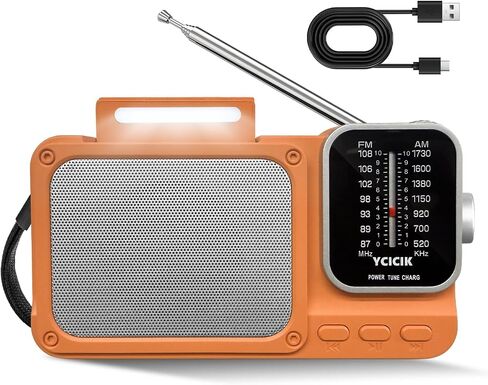 Portable AM/FM Radio with Bluetooth, Rechargeable Battery, Reading Lamp, Dual Power Supply, Pointer Tuner, Headphone Jack for Home and Emergency Use,Headphone Jack for Elderly and Kids (Black) in Saudi Arabia