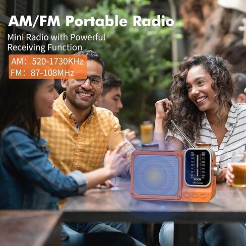 Portable AM/FM Radio with Bluetooth, Rechargeable Battery, Reading Lamp, Dual Power Supply, Pointer Tuner, Headphone Jack for Home and Emergency Use,Headphone Jack for Elderly and Kids (Black) in Saudi Arabia