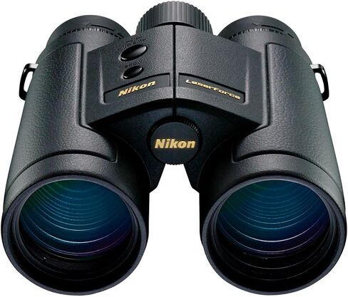 منظار Nikon LaserForce 10x42 Rangefinder - نطاق 10-1900 ياردة مقاوم للماء ومضاد للضباب وقياس المسافة الدقيقة مناظير الصيد - عدسات متعددة المغلفة بالكامل، شاشة ساطعة - حامل ثلاثي القوائم قابل للتكيف in Kuwait