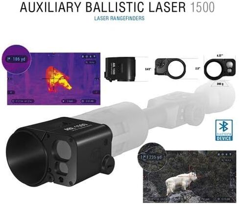 جهاز تحديد المدى بالليزر ATN ABL (الليزر الباليستي المساعد) | بسيطة وسريعة التركيب، عناصر تحكم ذكية عبر البلوتوث، عمر بطارية يزيد عن 12 ساعة in Kuwait