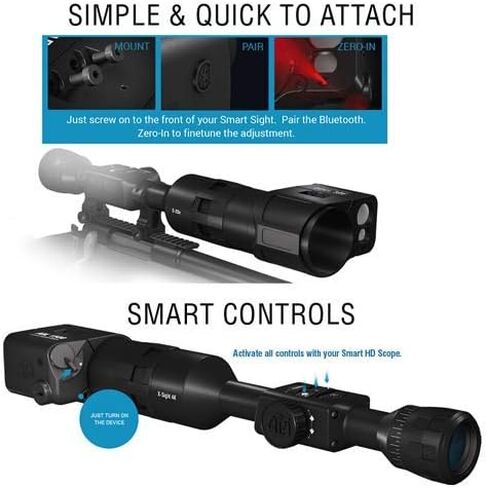 جهاز تحديد المدى بالليزر ATN ABL (الليزر الباليستي المساعد) | بسيطة وسريعة التركيب، عناصر تحكم ذكية عبر البلوتوث، عمر بطارية يزيد عن 12 ساعة in Kuwait