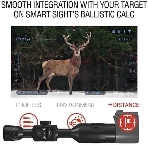 جهاز تحديد المدى بالليزر ATN ABL (الليزر الباليستي المساعد) | بسيطة وسريعة التركيب، عناصر تحكم ذكية عبر البلوتوث، عمر بطارية يزيد عن 12 ساعة in Kuwait