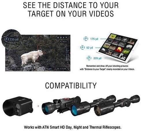 جهاز تحديد المدى بالليزر ATN ABL (الليزر الباليستي المساعد) | بسيطة وسريعة التركيب، عناصر تحكم ذكية عبر البلوتوث، عمر بطارية يزيد عن 12 ساعة in Kuwait