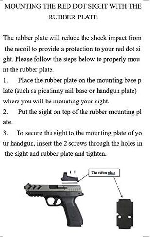 Ade Advanced Optics Anti Flicker/Sealing Plate/Rubber Shim - Compatible with 407K/507K/EPS/EPS Carry, HEX Wasp, Cyelee CAT PRO, Crimson Trace CTS-1550, Jpoint Red Dot Sight in Saudi Arabia