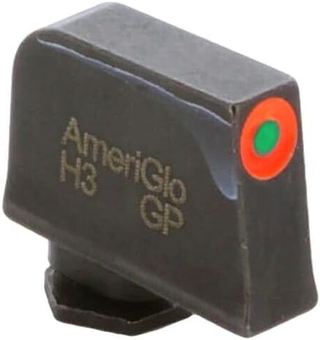 Ameriglo ProGlo Green Tritium Front Sight for Glock، مخطط برتقالي، .315 بوصة ارتفاع .125 بوصة عرض، دقة محسنة، متوافق مع الإضاءة المنخفضة (GL-212-315-OR-C) in Kuwait