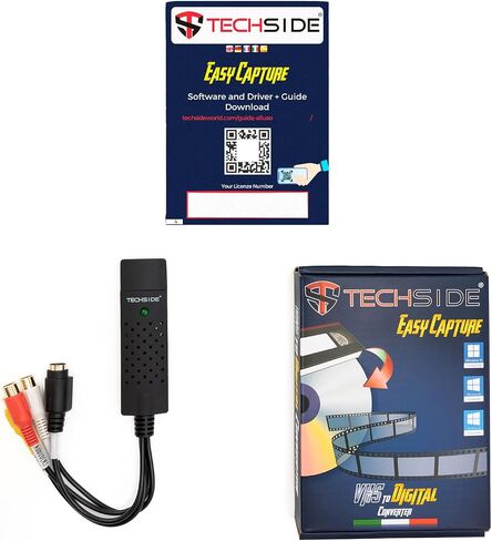 USB 2.0 Audio/Video Converter - Digitize and Edit Video,VHS to Digital Converter，Suit for Analog Source Including VCR, VHS, DVD (Blue) in Saudi Arabia