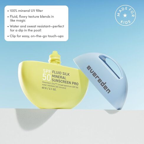 Evereden Premium Mineral Sunscreen SPF 50, 2 fl oz. | 100% Non-nano Sunscreen with Zinc Oxide | Waterproof and Sweatproof | Natural Sunscreen for Babies, Kids and Adults with Sensitive Skin in Kuwait