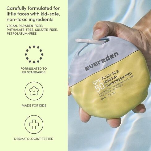 Evereden Premium Mineral Sunscreen SPF 50, 2 fl oz. | 100% Non-nano Sunscreen with Zinc Oxide | Waterproof and Sweatproof | Natural Sunscreen for Babies, Kids and Adults with Sensitive Skin in Kuwait