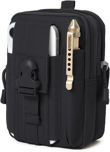Phone Pouch Waist Bag Belt Phone Tools Bag Holder for Running Sports Hiking Traveling Cycling for Women Men,Black in Saudi Arabia