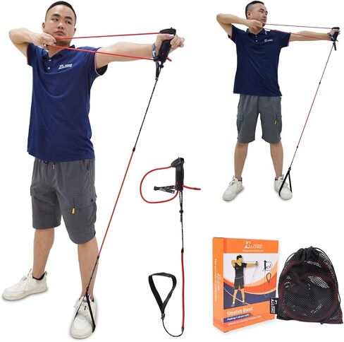 Elong Archery Bow Trainer Draw Training Aid Device Strength Stretch Band Exerciser for Recurve Bow Compound Shooting Kids Adults Beginner Experts in Saudi Arabia