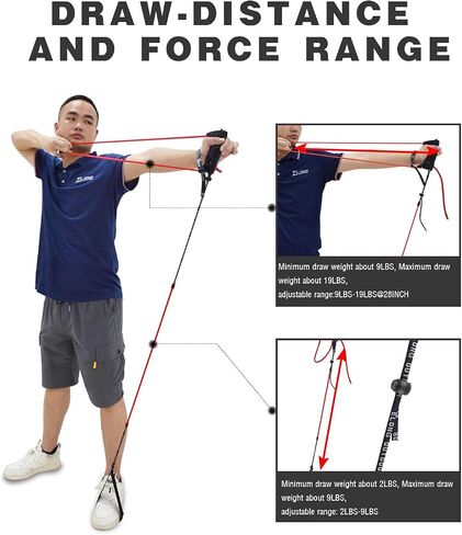Elong Archery Bow Trainer Draw Training Aid Device Strength Stretch Band Exerciser for Recurve Bow Compound Shooting Kids Adults Beginner Experts in Saudi Arabia