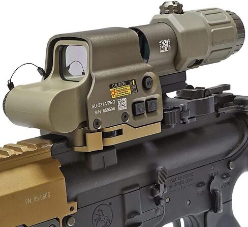 558 نقطة رؤية باللون الأحمر والأخضر مع مجموعة مكبرة G33/G43/G45 3X 5X، رؤية عاكسة ثلاثية الأبعاد بصرية، أسود/FDE/A-TACS (مجموعة سوداء) in Kuwait