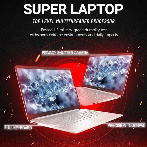 HP 2026 New Generation 15.6'' Business Laptop Included with Microsoft Office, Intel Powerful Processor, 16GB RAM, 256GB SSD, Ultra Quiet Design, Long Battery Life, Bluetooth 5, Wi-Fi 6, Windows 11-Pro in Kuwait