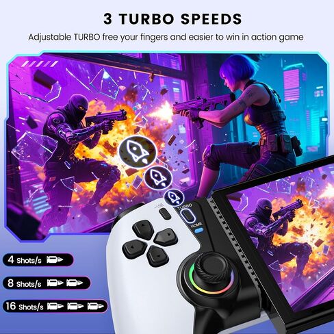 Mobile Gaming Controller for iPhone 15/16 Series/Android/Switch 2/Switch/OLED/iPad Mini, Wireless Phone Controller with Hall Joysticks/Hall Triggers/LED, Support Xbox Cloud, Steam Link, Call of Duty in Saudi Arabia