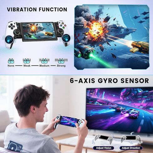 Mobile Gaming Controller for iPhone 15/16 Series/Android/Switch 2/Switch/OLED/iPad Mini, Wireless Phone Controller with Hall Joysticks/Hall Triggers/LED, Support Xbox Cloud, Steam Link, Call of Duty in Saudi Arabia