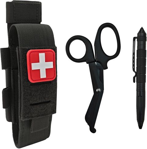 ELVO Molle Tourniquet Holder, Tactical TQ Pouch, Small IFAK TQ Holder,Trauma Medical Shear Pouch with EMT Shears and Pen in Saudi Arabia
