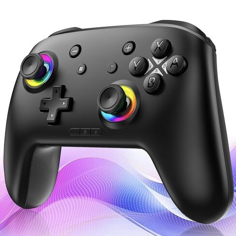 وحدة تحكم لاسلكية 2 مع مفتاح تنبيه/C، للمحول 2/1/Lite/OLED/PC/iPad/iPhone/Mac/Android/Steam/TV، وحدة تحكم ألعاب بلوتوث مع عصا تحكم Macro/Turbo/Hall Effect/بطارية 1000 مللي أمبير/الاهتزاز/التحكم في الحركة in Kuwait