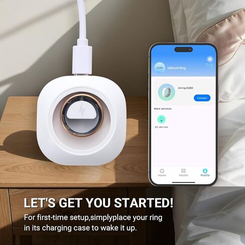 حلقة Mworld الذكية لتتبع التوتر والعاطفة، متتبع اللياقة الصحية مع مراقب معدل ضربات القلب، تحليل النوم، مقاومة للماء 10ATM، للرجال والنساء - مادة فولاذية (أسود، 8) in Kuwait