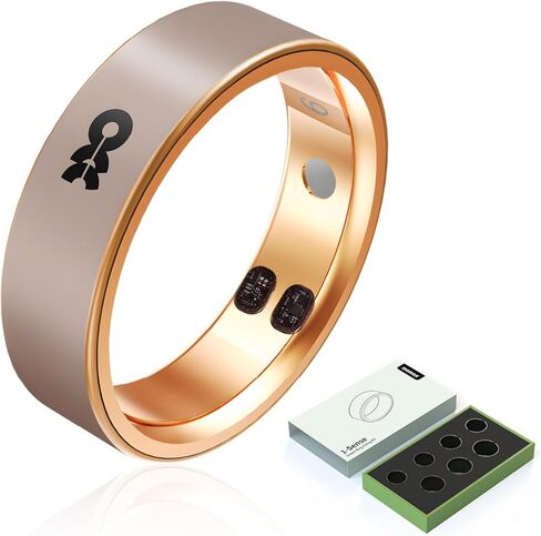 momax 1-Sense Soul Smart Ring for Women, Fashion Fitness Tracker with Mood Monitoring, Touch Control, 5ATM Waterproof, No APP Subscription, Health Ring for Men, Android & iOS Compatible in Kuwait