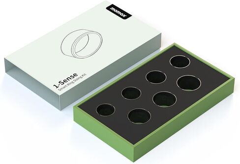 momax 1-Sense Soul Smart Ring for Women, Fashion Fitness Tracker with Mood Monitoring, Touch Control, 5ATM Waterproof, No APP Subscription, Health Ring for Men, Android & iOS Compatible in Kuwait