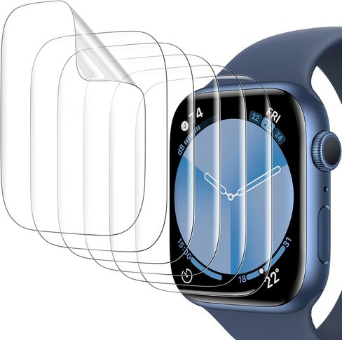 واقي شاشة شفاف ناعم من البولي يوريثان الحراري من Misxi مكون من 6 قطع لساعة Apple Watch SE 3 (2025) SE 2 SE Series 6 Series 5 Series 4 40 مم، بدون فقاعة سهل التركيب وواقي حماية شاشة عالي الدقة لساعة iWatch in Kuwait