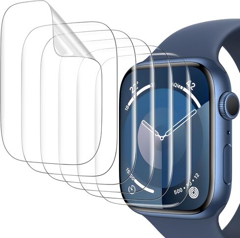 واقي شاشة شفاف ناعم من البولي يوريثان الحراري من Misxi مكون من 6 قطع لساعة Apple Watch SE 3 (2025) SE 2 SE Series 6 Series 5 Series 4 40 مم، بدون فقاعة سهل التركيب وواقي حماية شاشة عالي الدقة لساعة iWatch in Kuwait