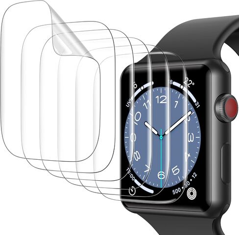 واقي شاشة شفاف ناعم من البولي يوريثان الحراري من Misxi مكون من 6 قطع لساعة Apple Watch SE 3 (2025) SE 2 SE Series 6 Series 5 Series 4 40 مم، بدون فقاعة سهل التركيب وواقي حماية شاشة عالي الدقة لساعة iWatch in Kuwait