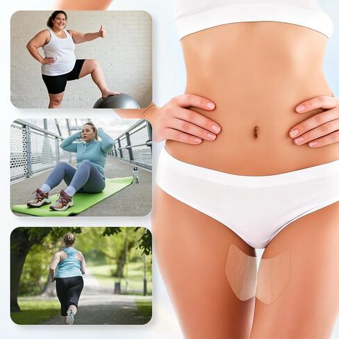 20 قطعة / 30 قطعة من ملصقات الفخذ المضادة للاحتكاك - وسادات داخلية غير مرئية مضادة للاحتكاك للنساء - شريط شفاف لحماية الفخذ صديق للبشرة لمنع الاحتكاك والراحة طوال اليوم in Kuwait