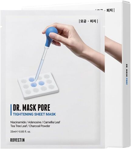 ROVECTIN] Dr. Mask AQUA (5 ea.) - 7 Layers of Hyaluronic Acid Facial Mask Sheet with Niacinamide (Vitamin B3) and Panthenol (Vitamin B5) in Saudi Arabia