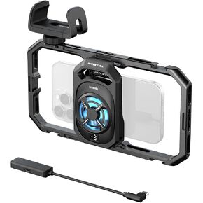 مجموعة قفص هاتف SMALLRIG الكل في واحد بمقبض مزدوج للتبريد لهاتف iPhone 17/16/Android، مبرد نشط بقدرة 15 وات ومحور USB-C 4 في 1، هواتف متوافقة عالميًا 2.5-3.1 بوصة، للبث المباشر- 5276 in Kuwait