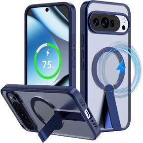 حافظة Jelanry مغناطيسية لهاتف Google Pixel 9/9 Pro & Pixel 10/10 Pro مع حامل (متوافقة مع MagSafe)، غطاء خلفي مضاد لبصمات الأصابع، حافظة هاتف بمسند شفاف ومضاد للصدمات (6.3 بوصة)، أسود in Kuwait