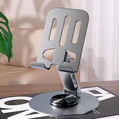 Folding Portable Electronic Device Mount - Fully Adjustable Foldable Desktop Holder Cradle Dock for Phones, Tablets in Saudi Arabia