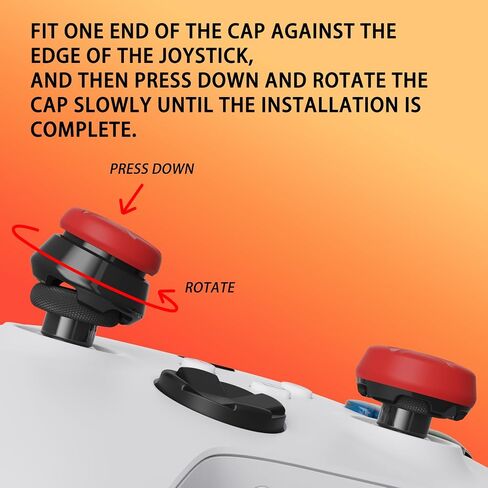 PlayVital FPS Thumbstick Extenders for Xbox Series X/S & Xbox One Controller, 2 High Raise + 2 Mid Dome Joystick Caps, Thumbs Pro RAZOR Thumb Grips for Better Aim & Control - Scarlet Red & Black in Saudi Arabia