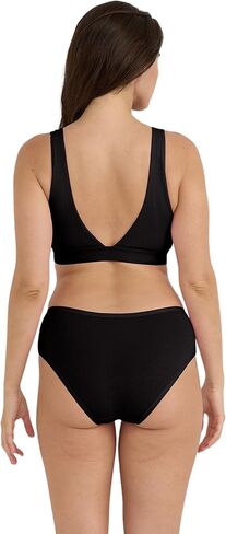 Women's Core Rib Organic Cotton Plunge Bralette in Saudi Arabia