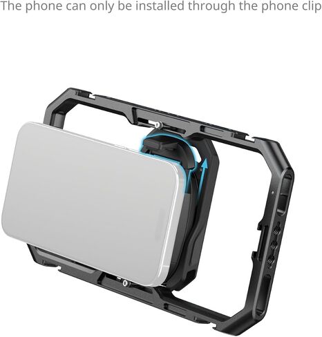 SMALLRIG All-in-One Cooling Dual Handle Phone Cage Kit for iPhone 17/16/Android, 15W Active Cooler & 4-in-1 USB-C Hub, Universal Compatibility 2.5-3.1" Phones, for Live Streaming- 5276 in Saudi Arabia