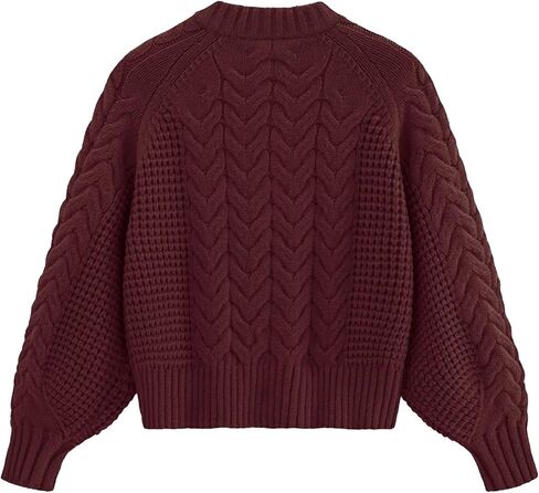 Aelfric Eden Chunky Cardigan Sweaters for Women Oversized Cable Knit Open Front Cardigans Long Sleeve Crewneck Trendy Outfits in Saudi Arabia