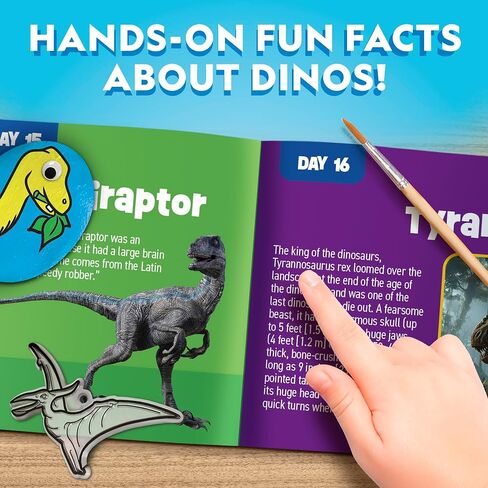 NATIONAL GEOGRAPHIC Clay Dinosaur Arts & Crafts Kit - Dinosaur Air Dry Clay for Kids Craft Kit with 5 Clay Colors, 5 Dino Skeletons, Sculpting Tool & Googly Eyes, Dinosaur Activity (Amazon Exclusive) in Saudi Arabia