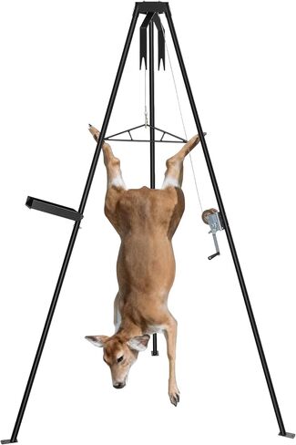 رافعة ثلاثية القوائم لصيد الغزلان بسعة 500 رطل مع رافعة ورافعة يدوية للصيد والسلخ والتحرك in Kuwait